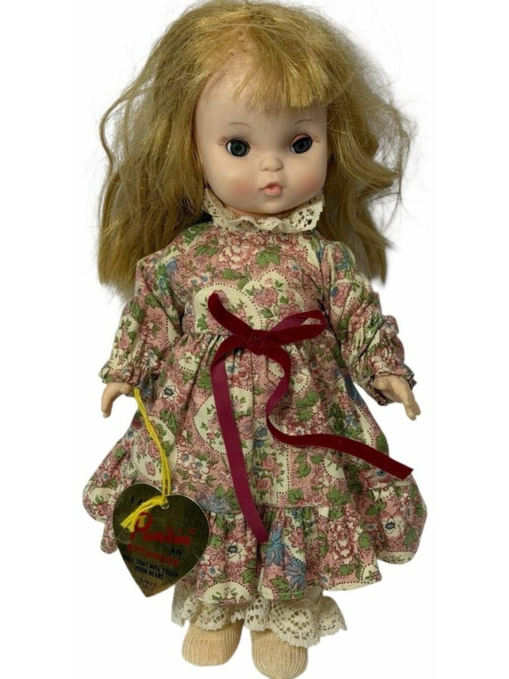 W/ TAG! Vintage 1960s Effanbee Punkin Doll 11" Sleepy Eye Blonde ORIGINAL DRESS